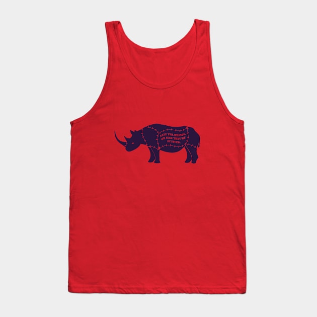 Save the Rhinos Tank Top by JetAylor